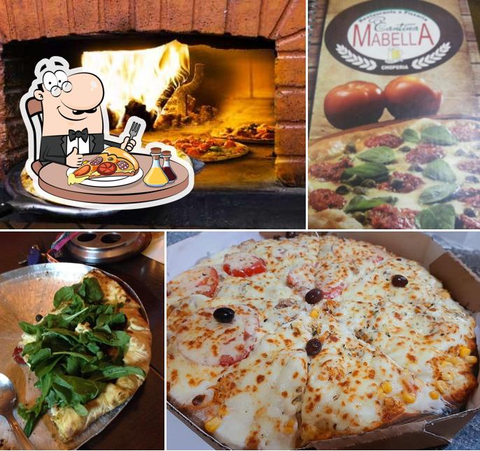 Consiga pizza no Mabella Restaurante e Pizzaria