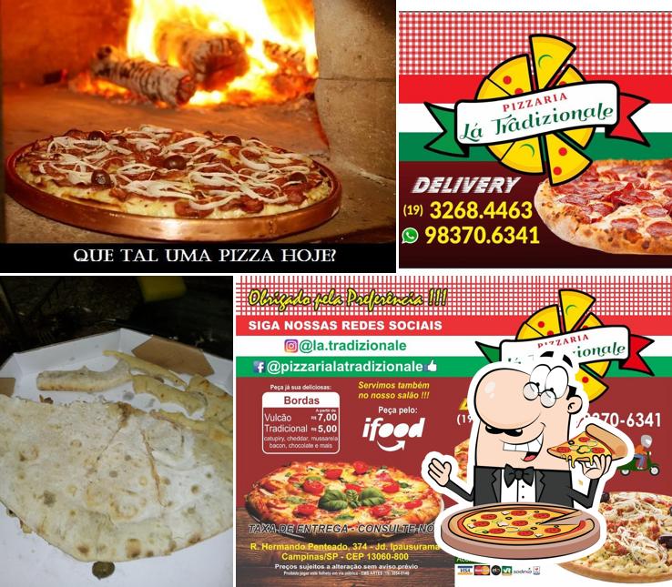 Peça diferentes variedades de pizza