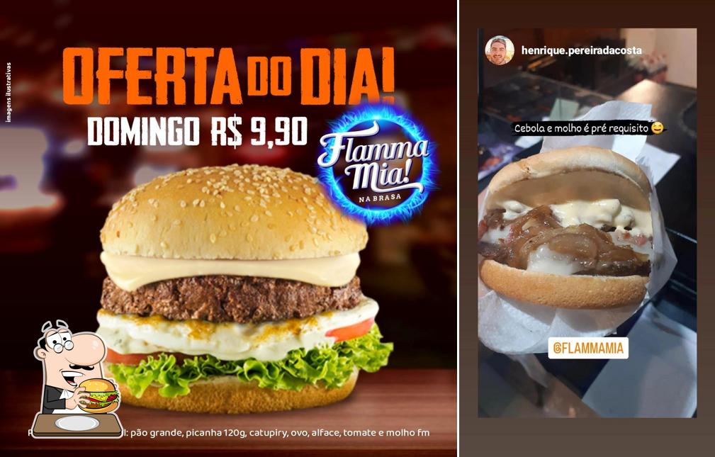 Consiga um hambúrguer no Flamma Mia! Pizza e Burgers