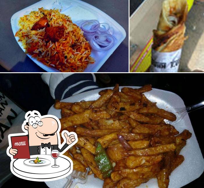 Among different things one can find food and beer at Khan's Kathi Rolls