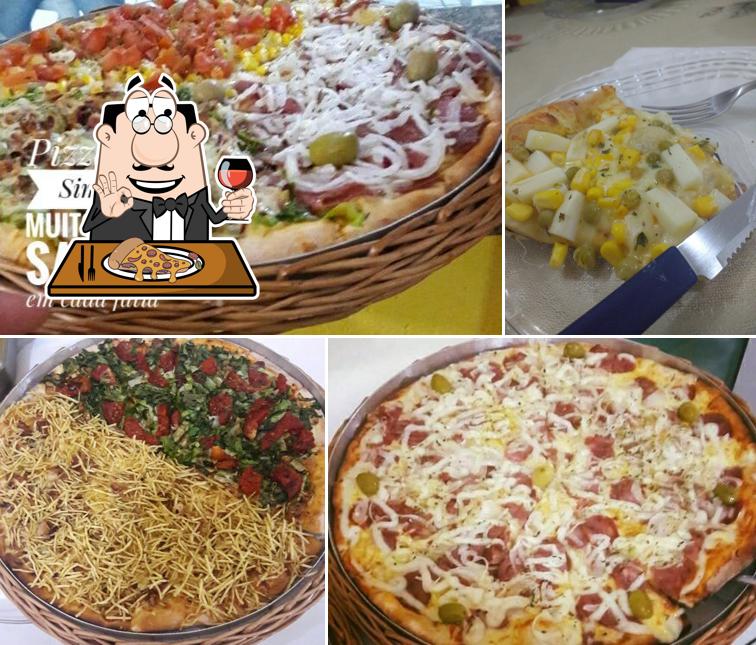 Experimente pizza no Pizzaria Simão