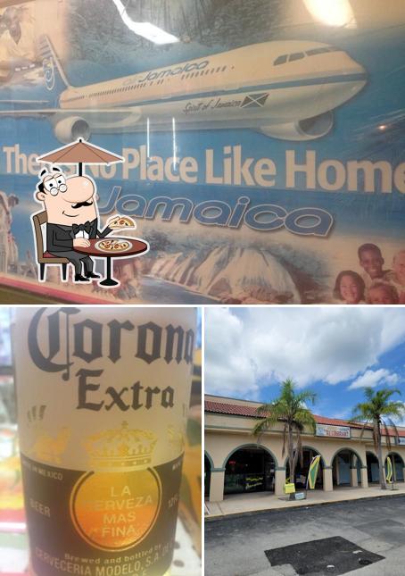Among various things one can find exterior and alcohol at Hazel's Caribbean Restaurants
