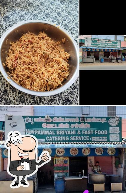 Among various things one can find exterior and food at NEW PAMMAL BIRYANI