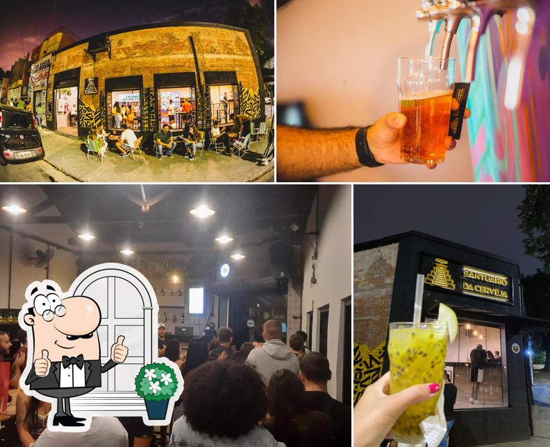 A imagem a Santuário da Cerveja’s exterior e bebida