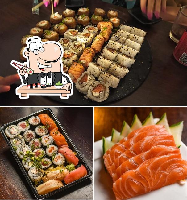 Experimente diferentes opções de sushi