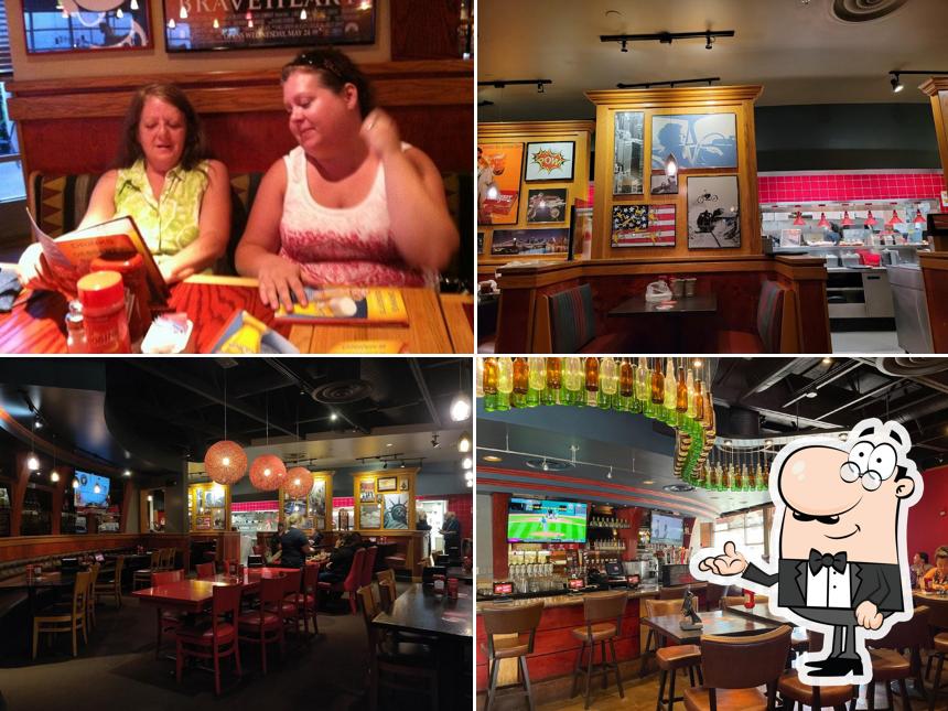Take a seat at one of the tables at Red Robin Gourmet Burgers and Brews