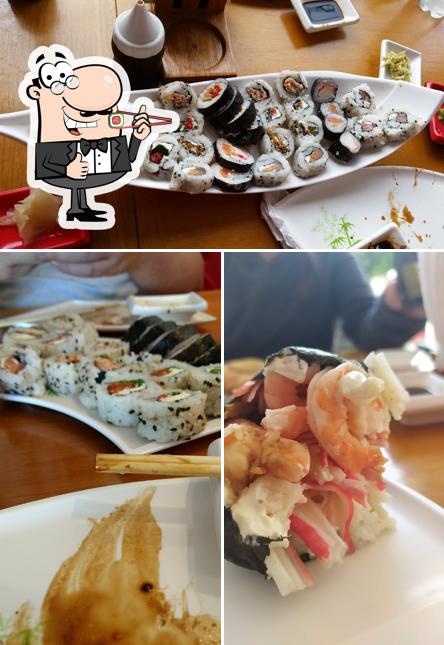 Escolha diferentes opções de sushi