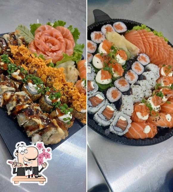 Rolos de sushi são disponibilizados no Teppanyaki Sushi Delivery