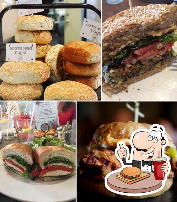 Try out a burger at Bella Bru Cafe