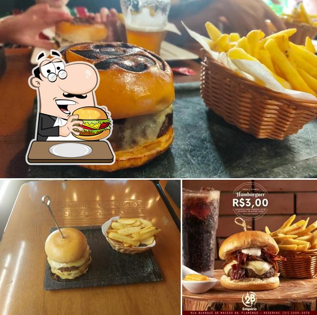 Delicie-se com um hambúrguer no Empório 2B