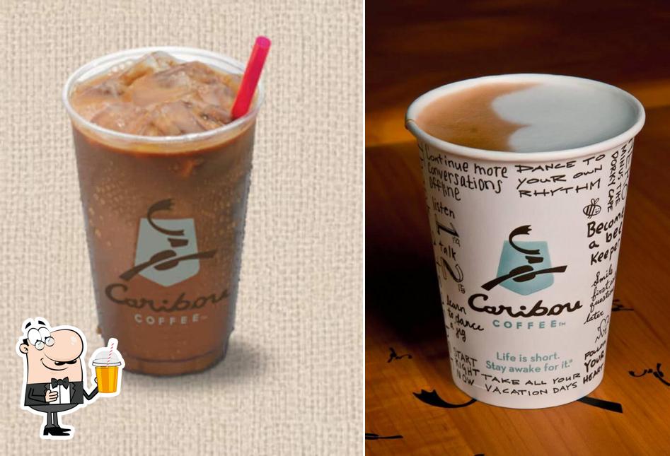 Check out different beverages served at Caribou Coffee