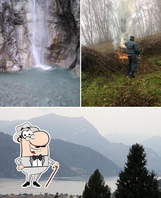 Puoi goderti l'aria fresca da seduto all'esterno di La Perla