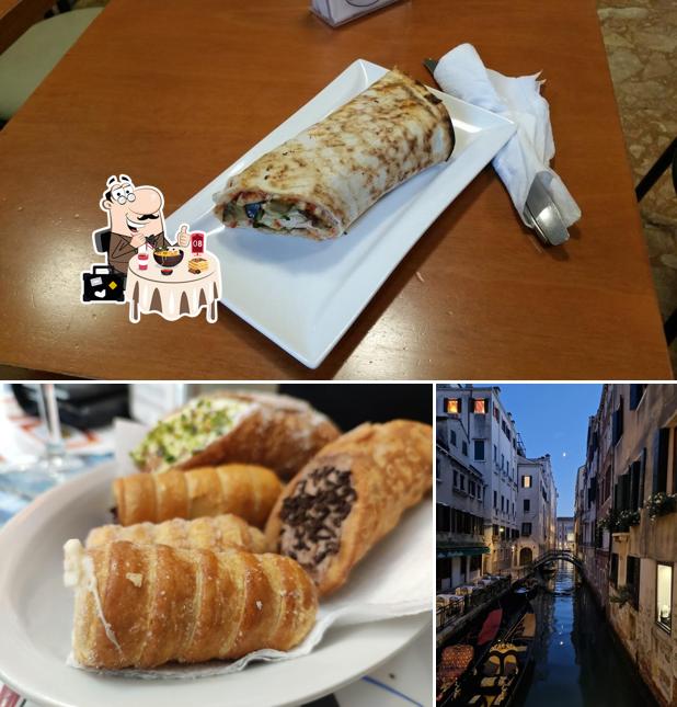 Tra le diverse cose da Bar Café Redentore si possono trovare la cibo e esterno