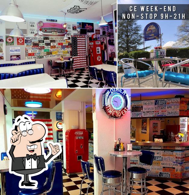 The interior of Restaurant Happy Days Diner - Brunch & Burger Nyon