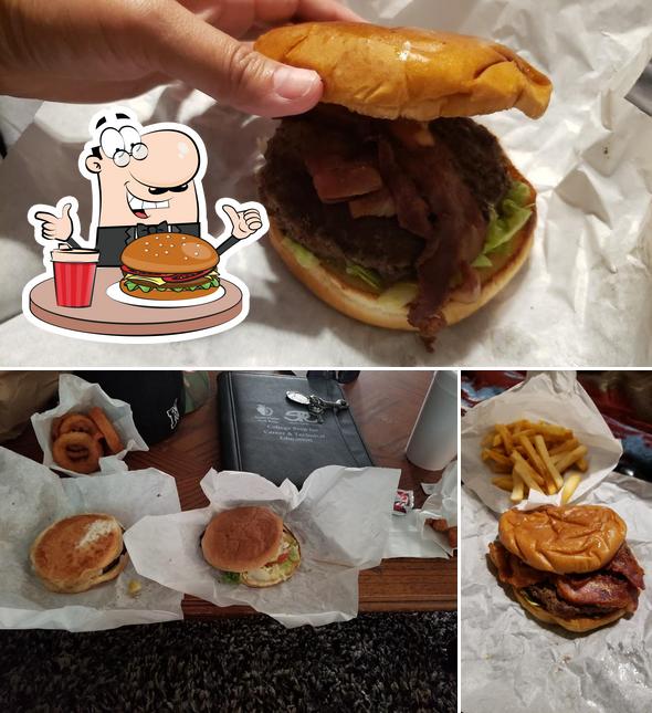 Order a burger at Tastee Burgers