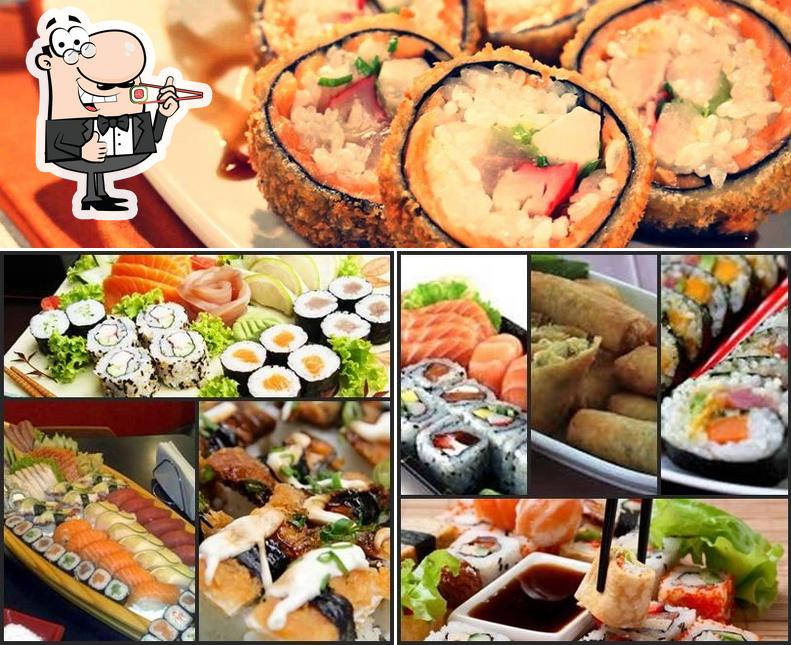 Escolha diferentes opções de sushi