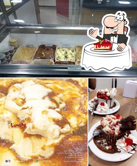 Gelateria Lunata provê uma gama de pratos doces