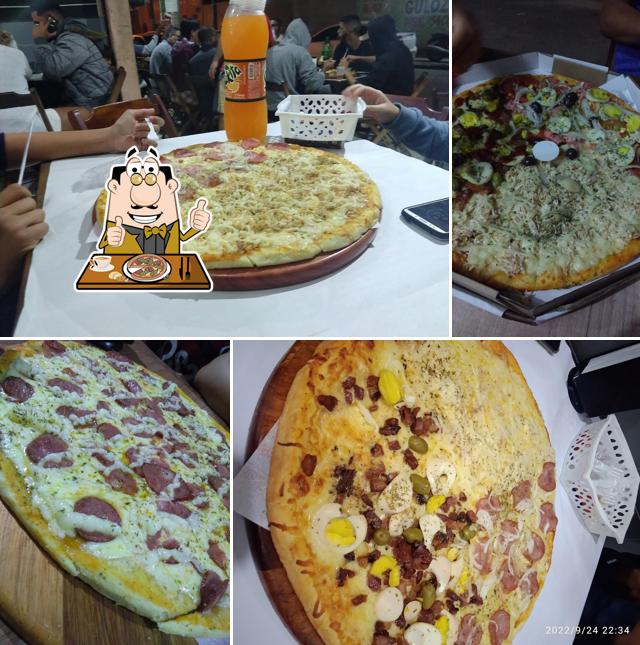 Experimente pizza no Pizzaria E Lanchonete Gulozinha