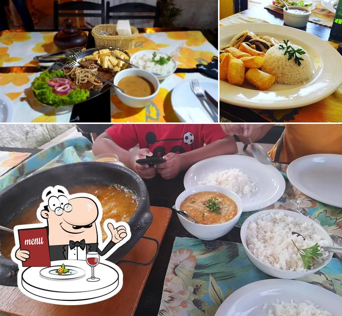 Observa las fotos que muestran comida y comedor en Restaurante Porto Bello