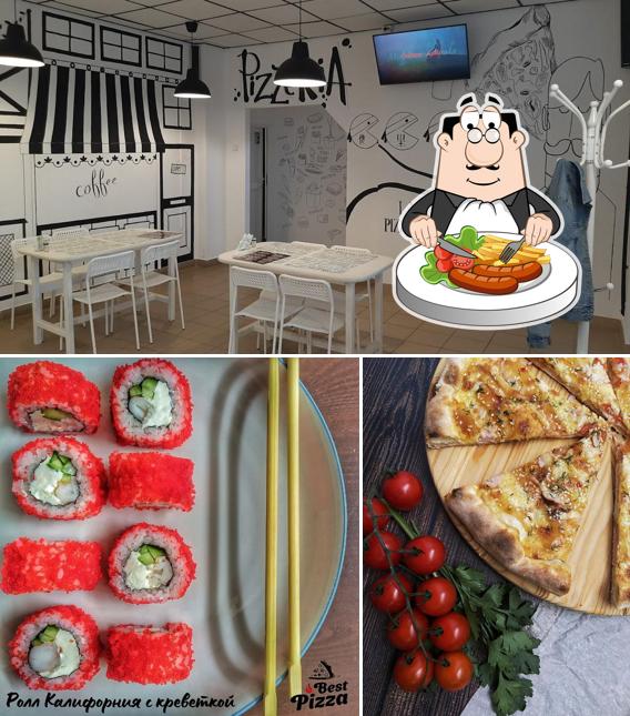 Mira las imágenes que hay de comida y interior en Best_Pizza