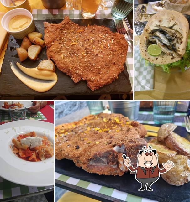 Observa las fotografías que hay de comida y barra de bar en Consorzio Stoppani