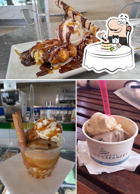 The Marina Ice Creamery sirve gran variedad de dulces
