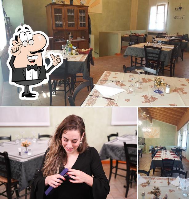 Gli interni di Trattoria dai Picchi