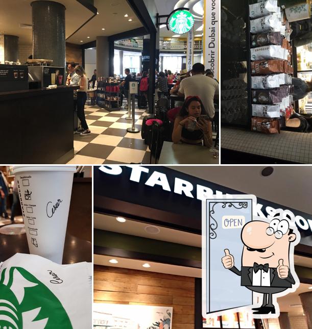 Look at the photo of Starbucks