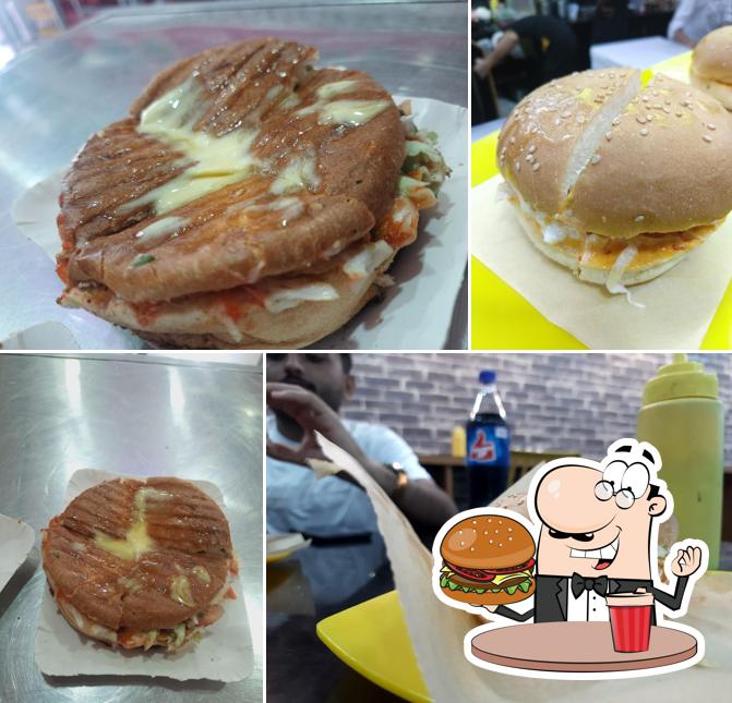 Order a burger at Veggie House