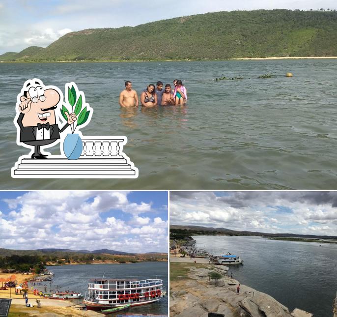 o exterior é uma característica importante do Grande Rio - Restaurante e Pousada Traipu-Al