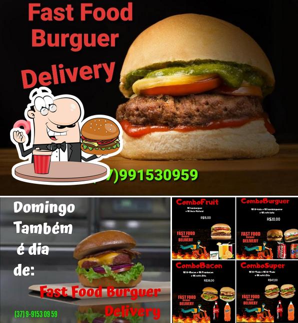 Os hambúrgueres do Fast Food Burguer Delivery irão satisfazer uma variedade de gostos