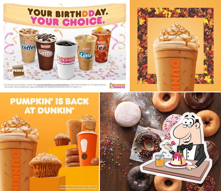 Dunkin' provides a selection of sweet dishes