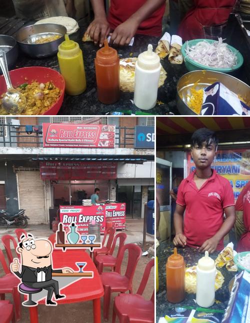 The picture of interior and food at ROLL EXPRESS
