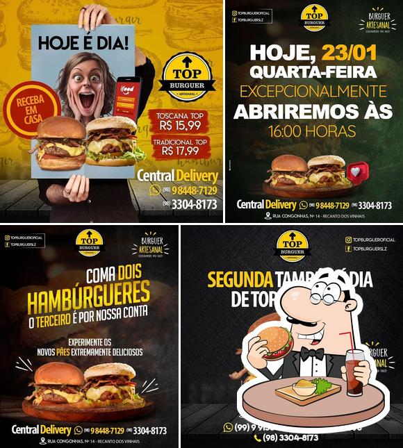 Os hambúrgueres do Top Burguer & Pizzas irão satisfazer diferentes gostos