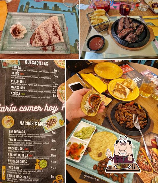 Ordina i piatti di carne a Bodega Mexicana