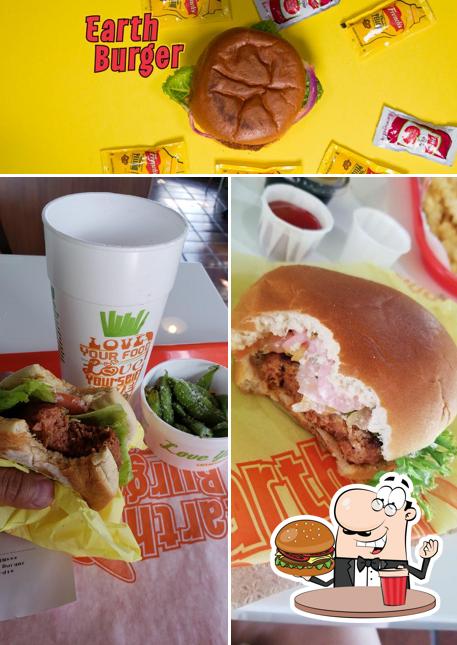 Try out a burger at Earth Burger