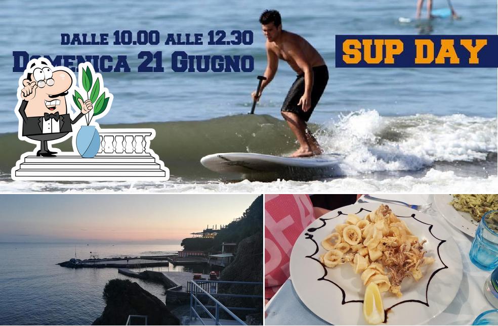 La esterno e cibo del ristorante