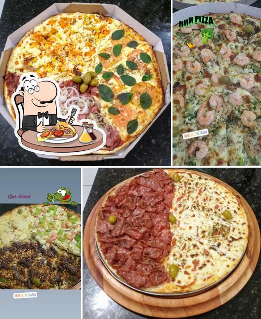 Peça diversos tipos de pizza