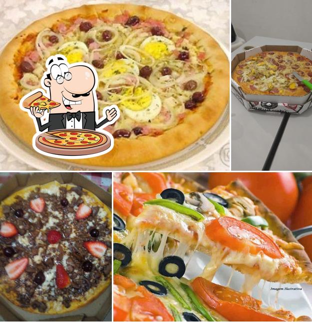 Escolha pizza no Cebolinha's Pizzaria