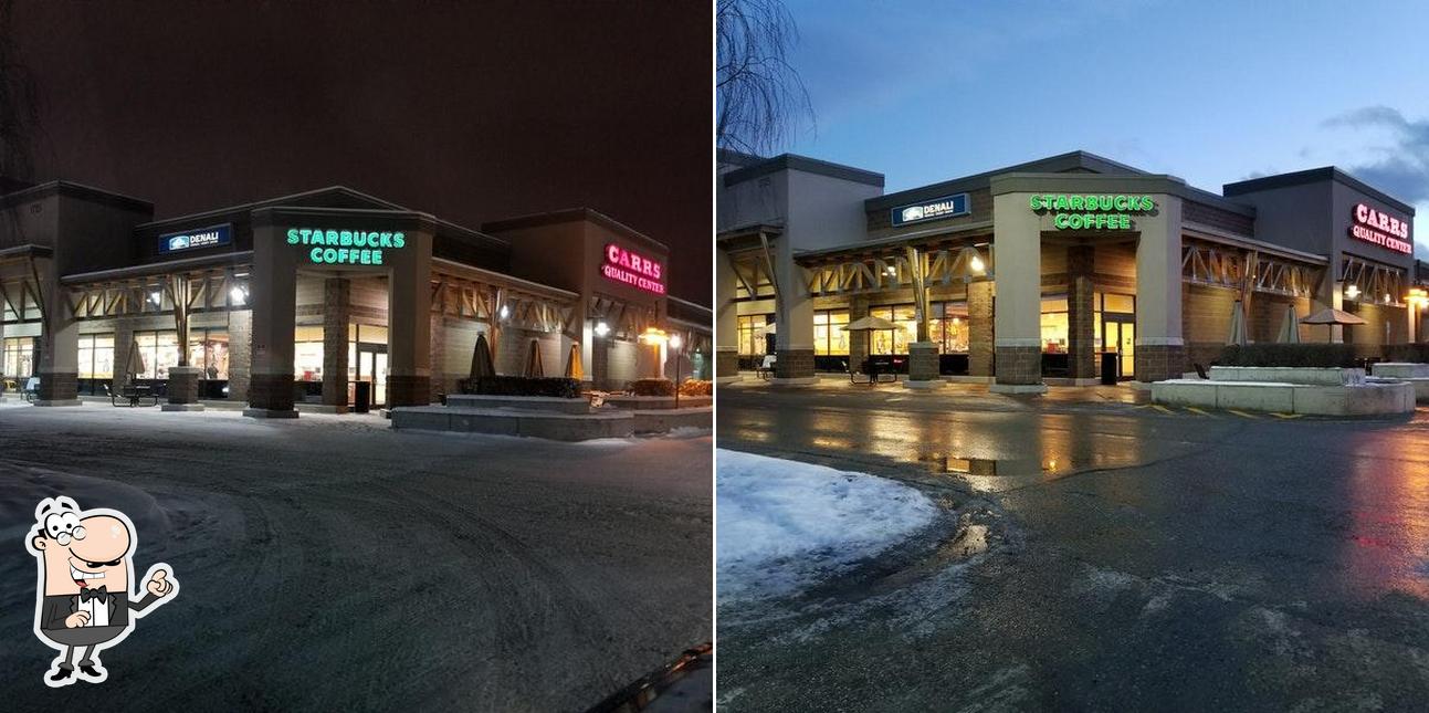 The exterior of Starbucks