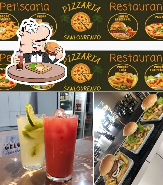 Os hambúrgueres do Pizzaria Sanlourenzo irão satisfazer uma variedade de gostos