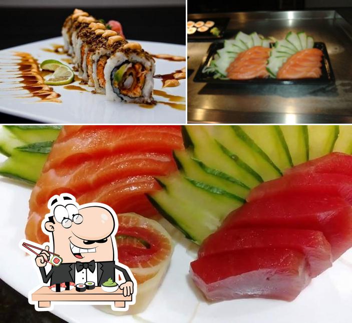 Escolha diferentes opções de sushi