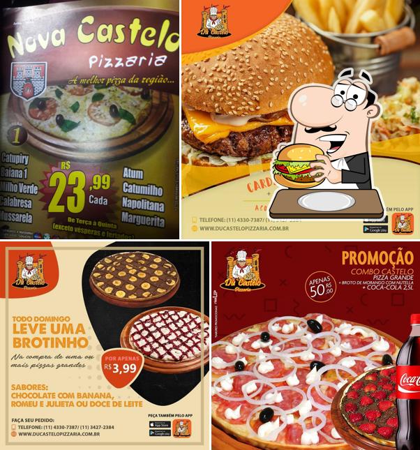 Hambúrguer em Pizzaria Nova Castelo