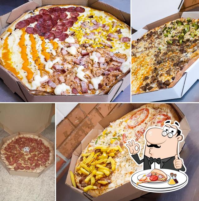 Escolha pizza no Mega Pizza