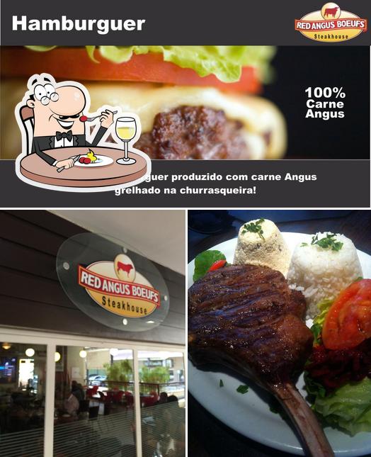 Comida em Red Angus Beef Boeufs