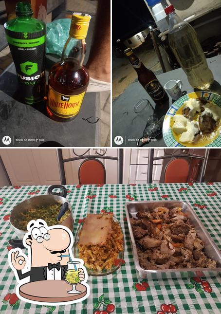 A bebida e eu no do restaurante