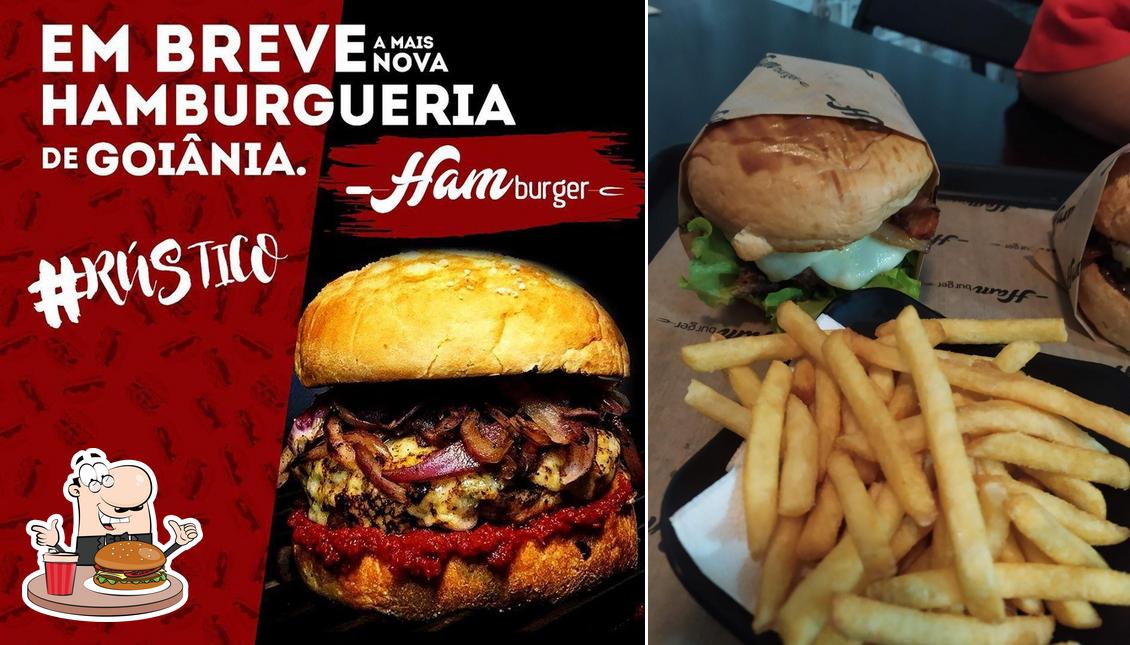 Delicie-se com um hambúrguer no Ham Burger