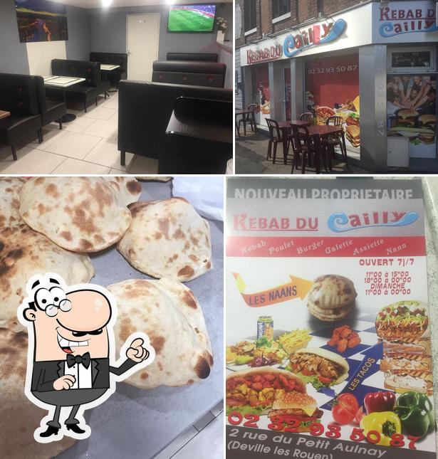 Voici l’image affichant la intérieur et nourriture sur Kebab du Cailly