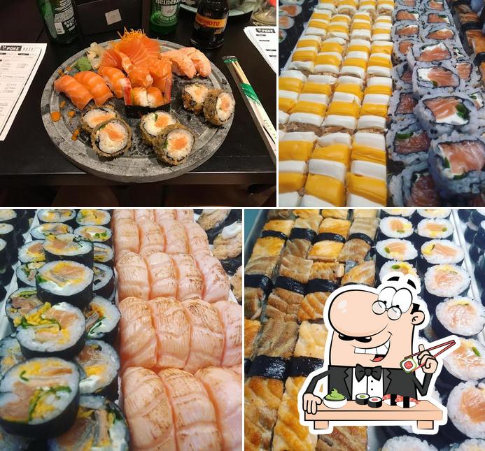 Peça diferentes opções de sushi