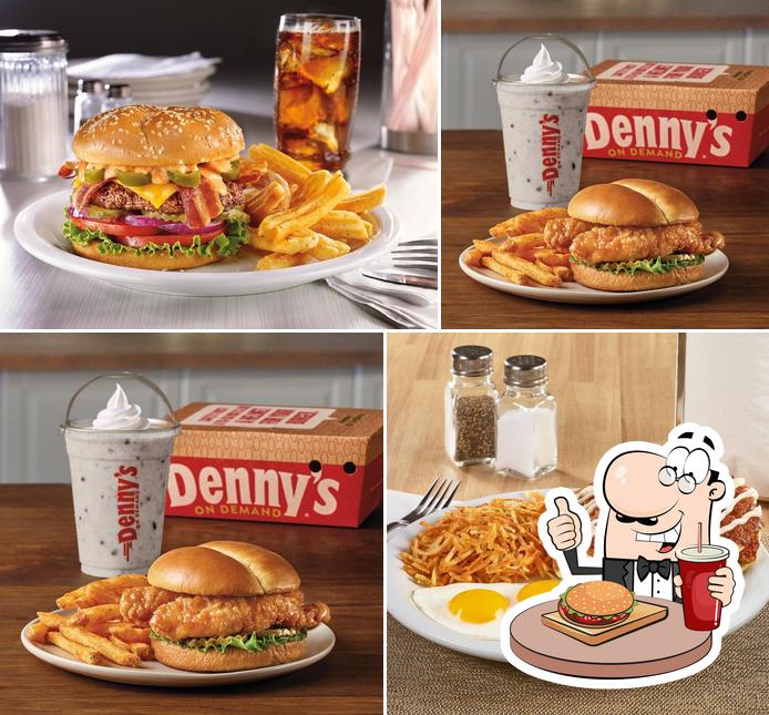Order a burger at Denny's